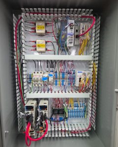 2 Axis LC-1 expanded.jpg Industrial-grade NEMA-rated drive enclosure for LC-1 CNC retrofit featuring brushless AC servo drives.
